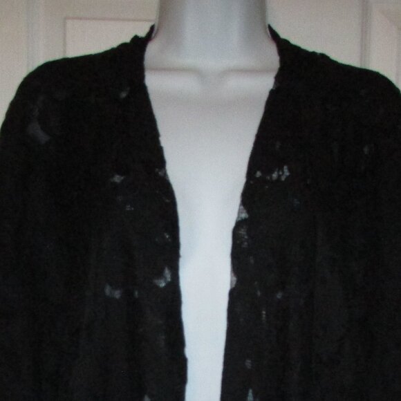 Love 21 Black Lace Lined Bolero Jacket - Picture 8 of 8